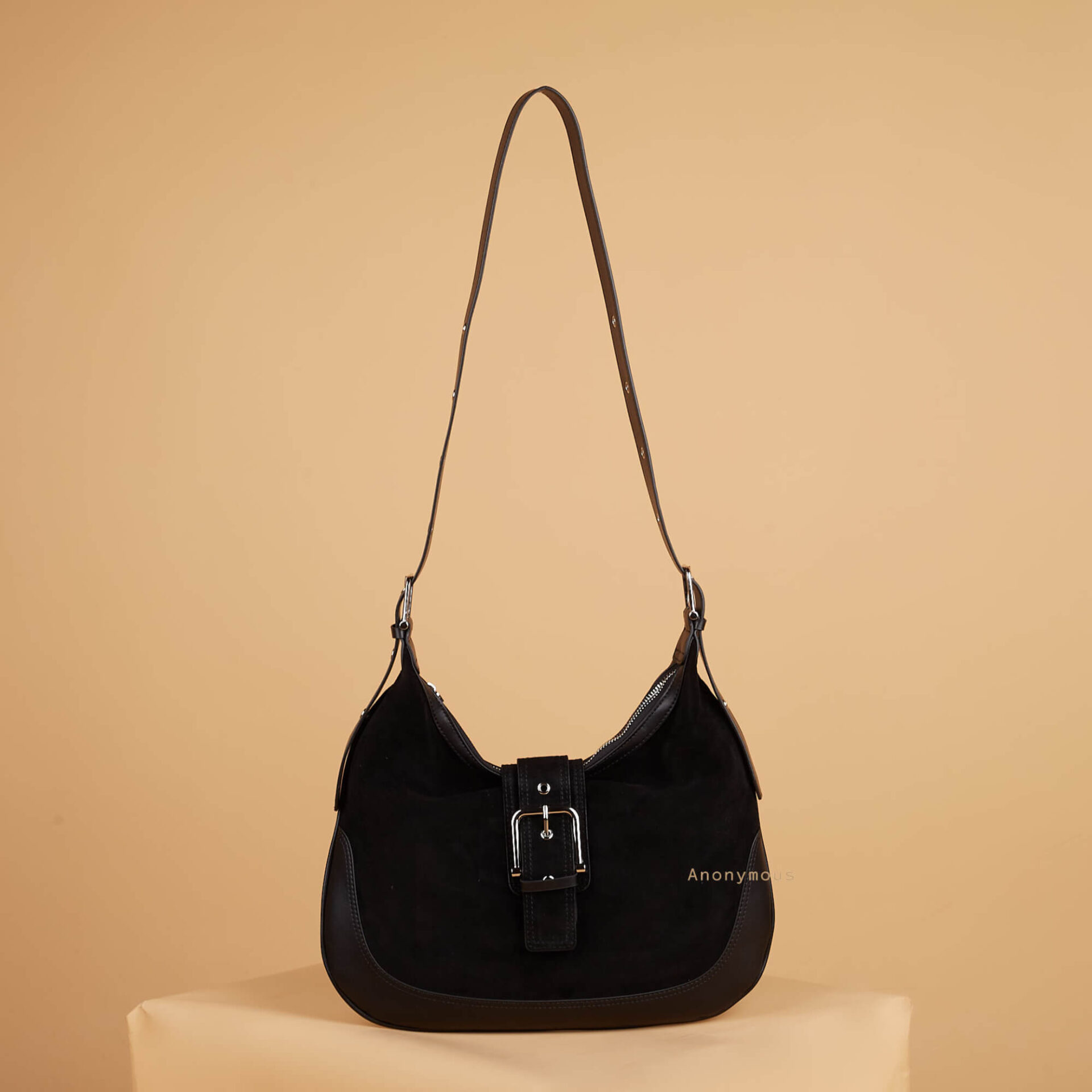 Anonymous Karin Hobo Sling Bag Suede Leather No Brand (Tas Kulit)