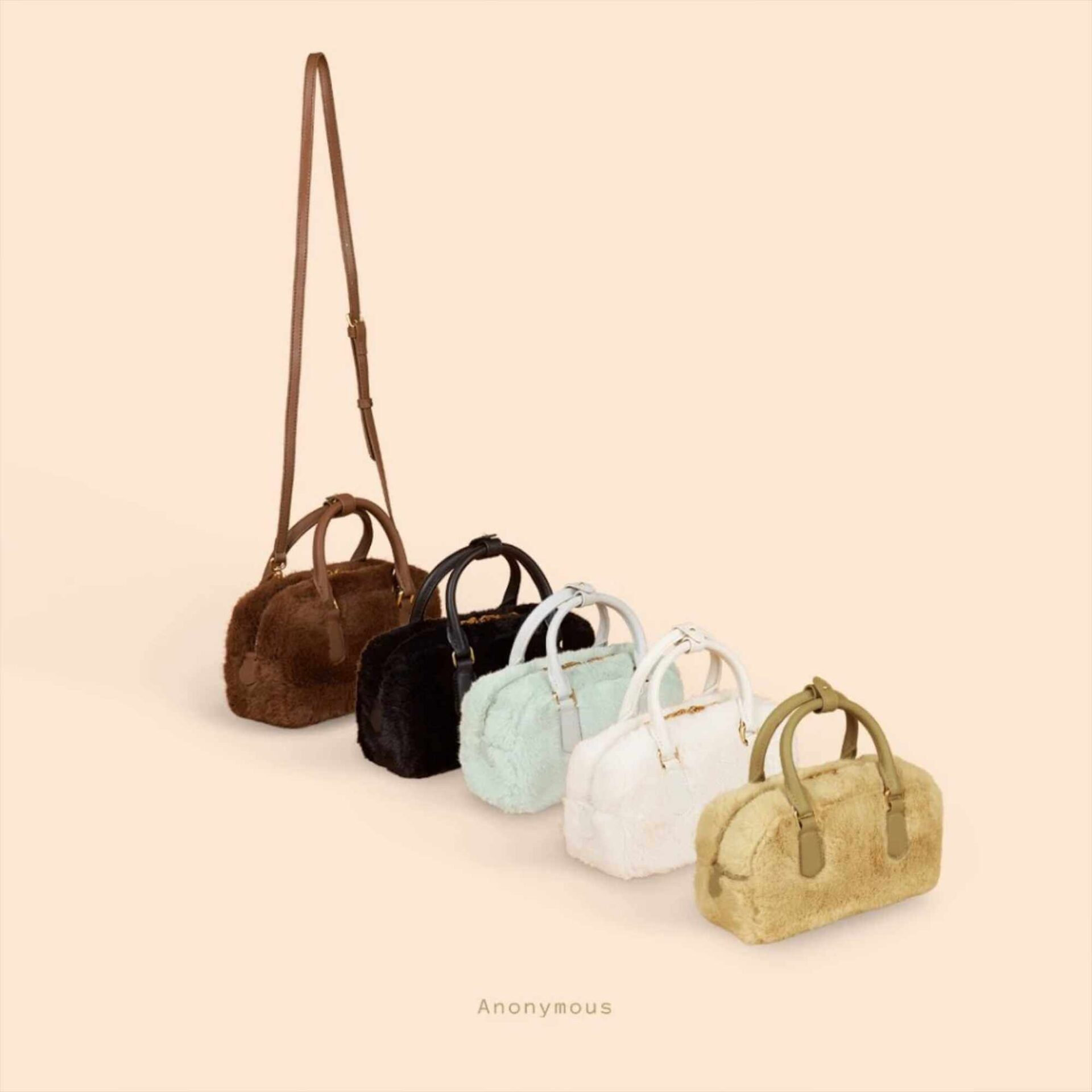 Anonymous Miko Furry Handbag GHW No Brand (Tas Kulit)